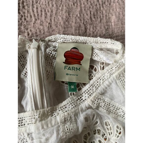 FARM RIO Sweet Bloom Bouquet Short-Sleeve Mini Dress Size Medium - Picture 10 of 11